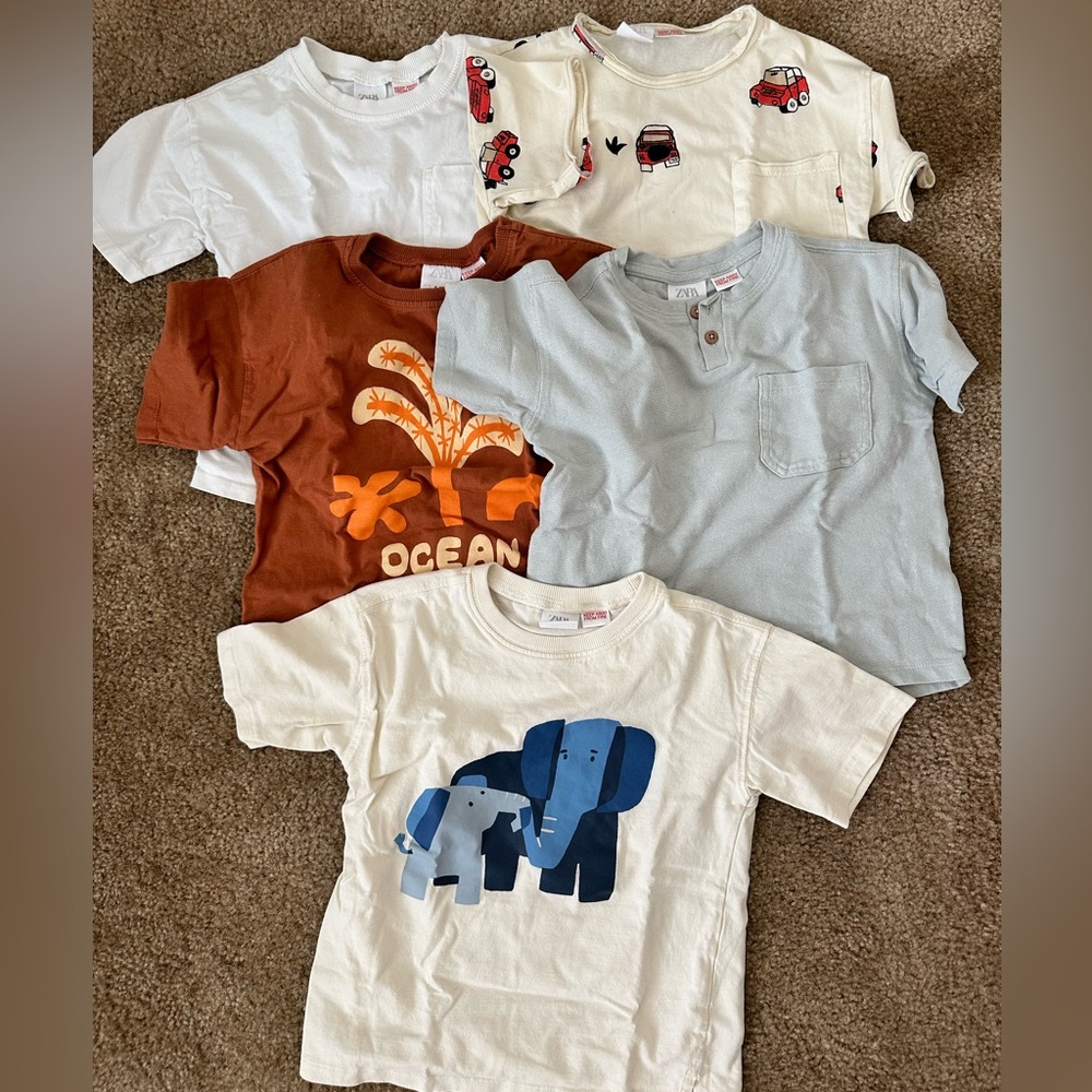 Lot of 4-5 yrs Zara Boys t-shirts